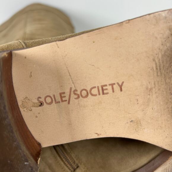 Sole Society Carlie Brown Leather Tall Boots Size 9M - Picture 12 of 13